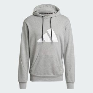 FUTURE ICONS LOGO GRAPHIC HOODIE MEDIUM GREY HEATHER SIZE SMALL H39802 NEW